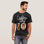 T-shirt Plage de temps du café (Devant entier)