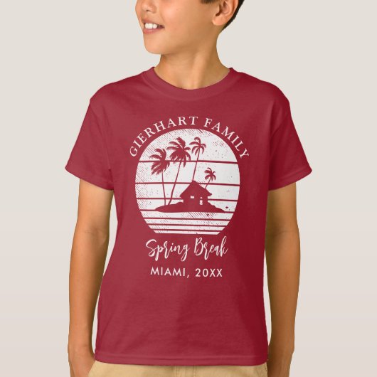 T-shirt Plage de vacances Spring sur mesure Palm Trees (Devant)