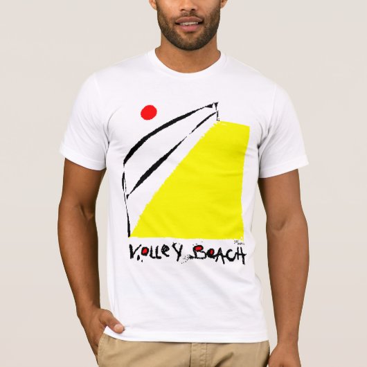 T-shirt Plage de Volley (Devant)
