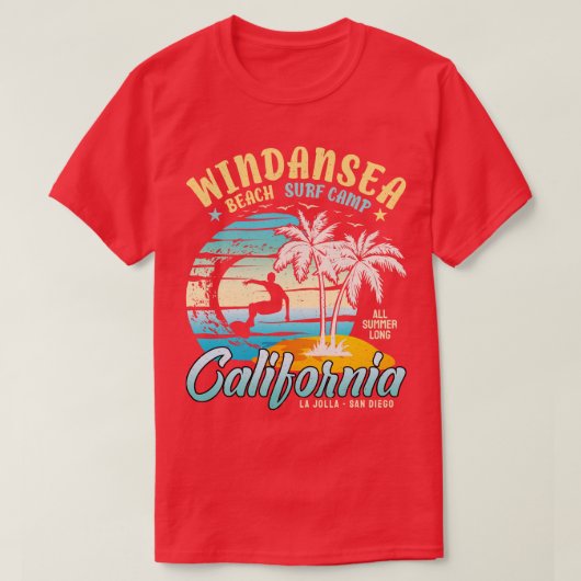 T-shirt Plage de Windansea La Jolla San Diego (Design devant)