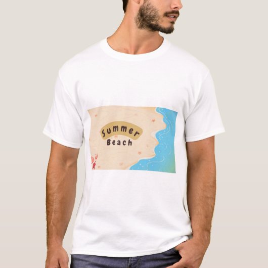 T-shirt Plage d'été (Devant)