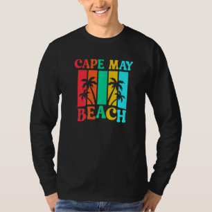 T-shirt Plage du Cap May Vacances d'été Couleurs rétro lum