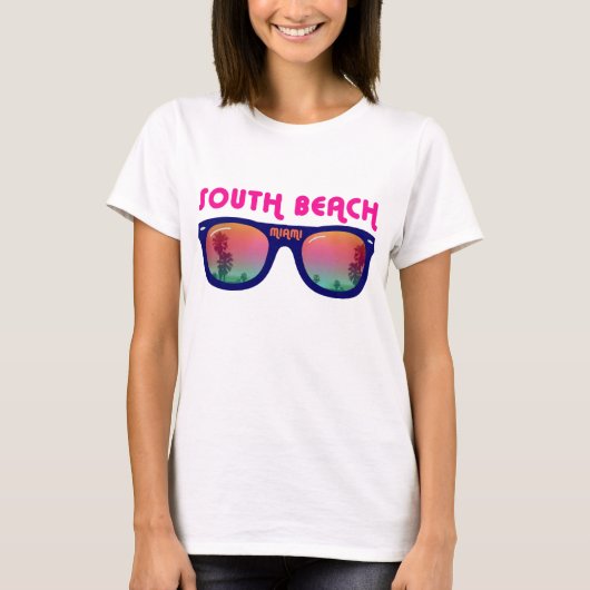 T-shirt Plage du sud Miami (Devant)