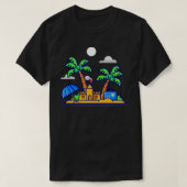 T-shirt Plage Été Château De Sable Et Cocotiers Cartoon (Design devant)