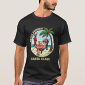 T-shirt Plage Été Père Noël Funny Noël (Devant)