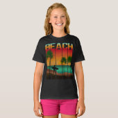 T-shirt Plage Été Tropical (Devant entier)