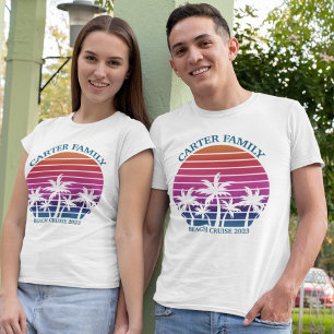 T-shirt Plage Famille Réunion Croisière personnalisée Vaca