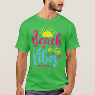 T-shirt Plage Femmes Vibes Cadeaux Mens Vêtements d'été co