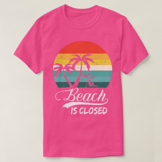 T-shirt Plage fermée Funny Retro (Design devant)
