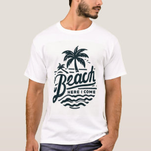T-shirt Plage, j'arrive Palmier Tropical