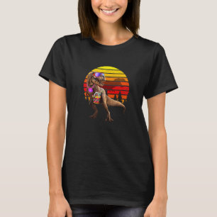 T-shirt Plage Jurassique T Rex Retro Monde Vintage Funny D