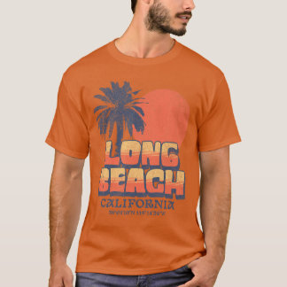T-shirt Plage longue Californie Rétro Coucher de soleil Pa