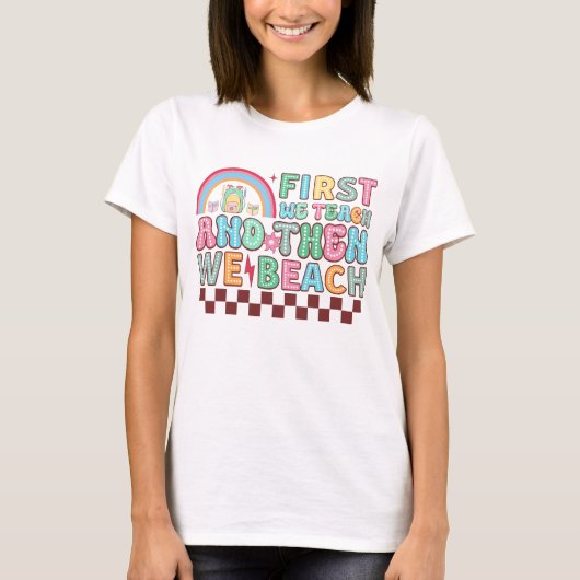 T-shirt Plage mignonne Enseignant (Devant)