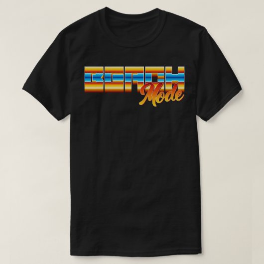 T-shirt Plage Mode Rétro 80s Neon (Design devant)