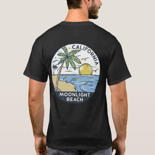 T-shirt Plage Moonlight San Diego Californie (Dos)