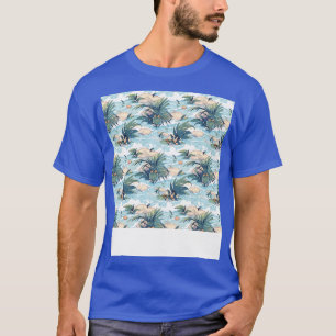 T-shirt Plage Motif Été Palm Tree Waves Coas