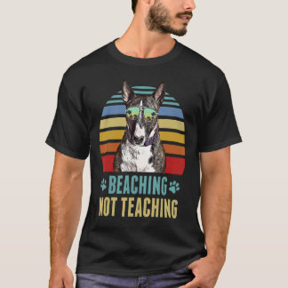 T-shirt Plage non enseigner Miniature Bull Terrier Chien