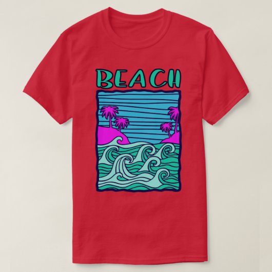 T-shirt Plage Océan (Design devant)