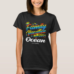 T-shirt Plage océanique Californie Famille Vacances Corres
