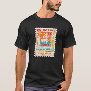 T-shirt Plage Palmiers 16 Ans 2005 Stamp Rétro 16T