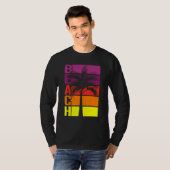 T-shirt Plage Palmiers Arbres Horizontal Tirages Coucher d (Devant entier)