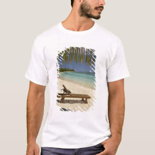 T-shirt Plage, palmiers et transat
