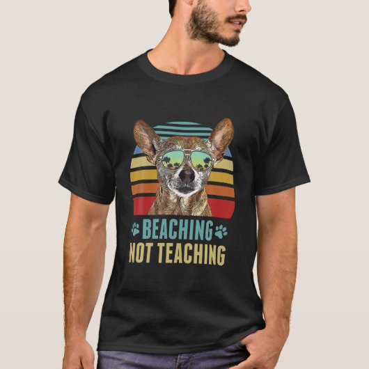 T-shirt Plage Pas Enseigner Funny Allemand Pinscher Chien  (Devant)