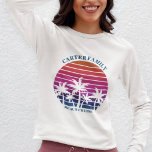 T-shirt Plage personnalisée Palmier Famille Réunion Longue<br><div class="desc">Un cool jumelant des t-shirts à manches longues pour les femmes à porter avec leurs amis ou soeurs lors d'une croisière sur l'île de spring break. Doté de beaux palmiers face à un joli coucher de soleil de plage rose. Parfait tee - shirt à manches longues sur mesure pour votre...</div>