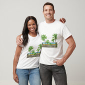 T-shirt Plage Pixel Art Nature (Unisexe)