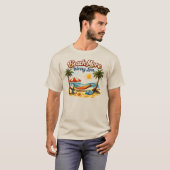 T-shirt PLAGE PLUS Soucis MOINS (Devant entier)