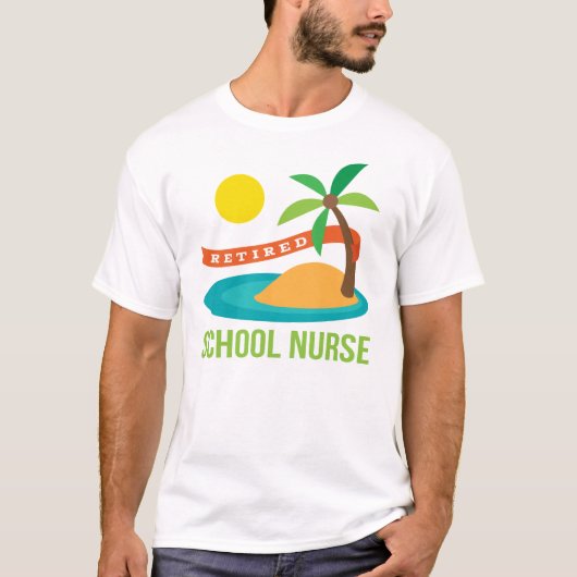 T-shirt Plage retirée d'infirmière d'école (Devant)