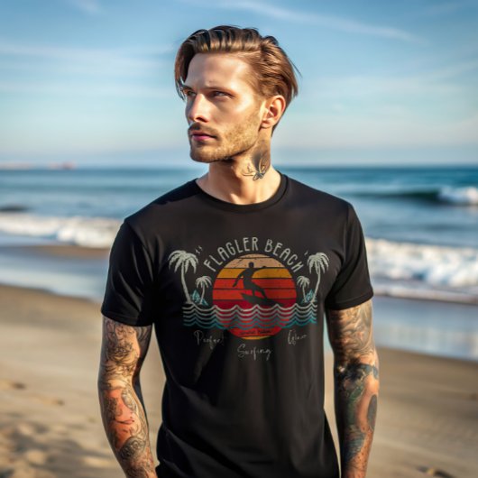 T-shirt Plage Retro Flagler