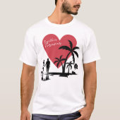 T-shirt Plage Romantique, Douce Couple, Ensemble Pour Touj (Devant)