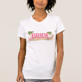 T-shirt Plage Rose Enterrement de Vie de Jeune Fille Marié (Devant)