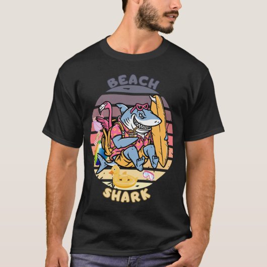T-shirt Plage Shark Adventures (Devant)