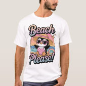 T-shirt Plage S'Il Vous Plain Drôle Design (Devant)