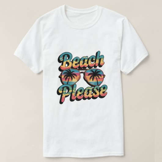 T-shirt Plage S'il vous plaît (Design devant)