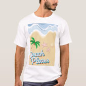 T-shirt Plage s'il vous plaît (Devant)