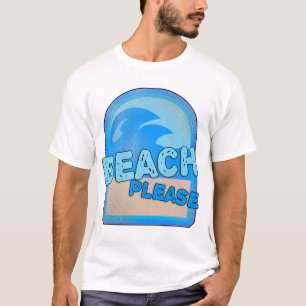 T-shirt Plage S'Il Vous Plaît Amusant Été Logan Slogan