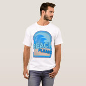 T-shirt Plage S'Il Vous Plaît Amusant Été Logan Slogan (Devant entier)