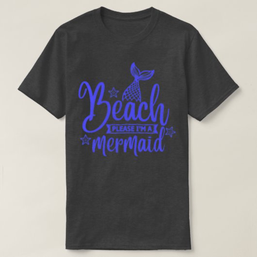 T-shirt plage s'il vous plaît im a mermaid 2 (Design devant)