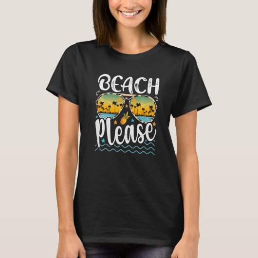 T-shirt Plage S'il vous plaît Lunettes de soleil Hawaii Be (Devant)