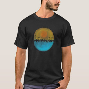 T-shirt Plage Sun Sea Waves Sunset Palm Trees été