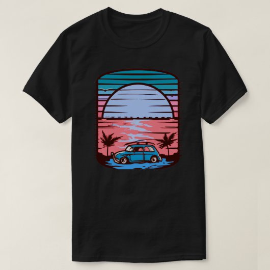 T-shirt Plage Sunset (Design devant)