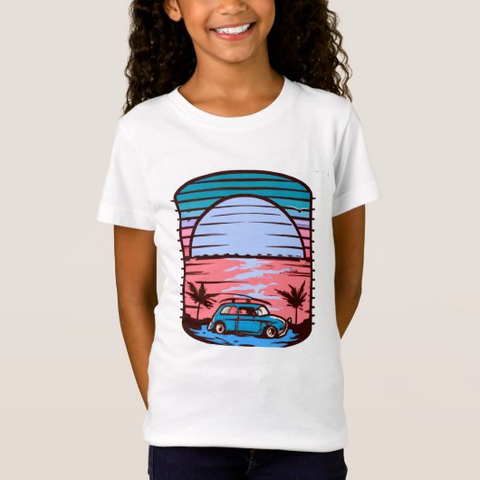 T-Shirt Plage Sunset (Devant)