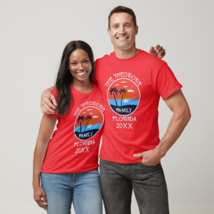 T-shirt Plage Sunset Retro   Vacances familiales personnal
