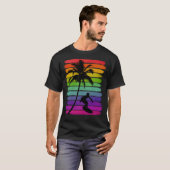 T-shirt Plage Sunset Surfer (Devant entier)