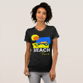 T-shirt Plage Time drôle personnalisable (Devant entier)