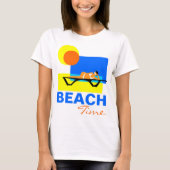 T-shirt Plage Time drôle personnalisable (Devant)