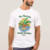 T-shirt Plage tropicale Famille Vacances d'été Corresponda (Devant)